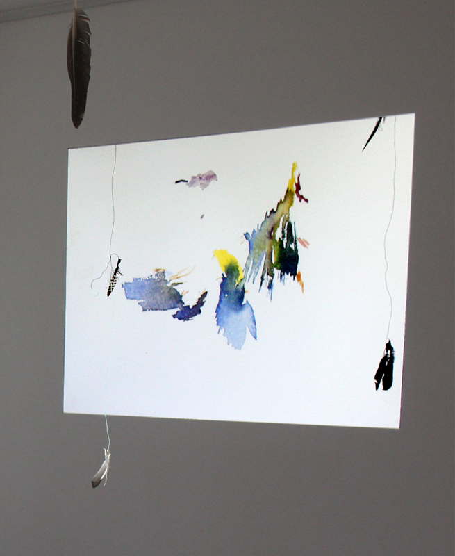 Video-Installation, Aquarell mit Feder, 2024 (Kirsten Kötter) Video-Installation, Aquarell mit Feder, 2024 (Kirsten Kötter)