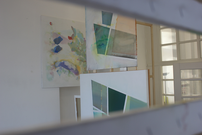 Kirsten Kötter: Kunst als Architektur einer freien Gesellschaft (installation view), Ausstellung 23.11.-14.12.2014, Kunstfabrik Darmstadt, ehemaliger Bahnhof Wixhausen