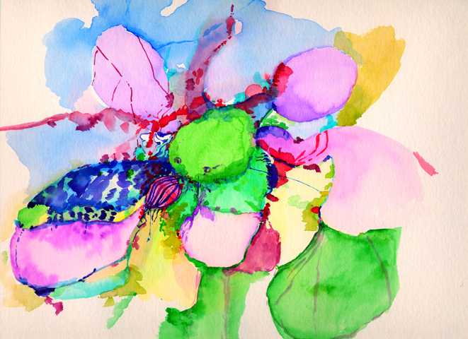 Kirsten K&ouml;tter: 2005, Aquarell, 30 &times; 40 cm