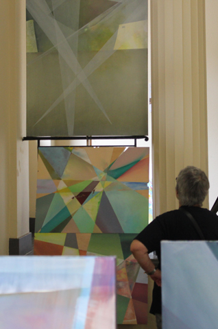 Kirsten K&ouml;tter: Installation Malerei, 27.-29.06.2014, Kunstfestival 48-Stunden Neuk&ouml;lln Berlin, Albert-Schweitzer-Schule Berlin