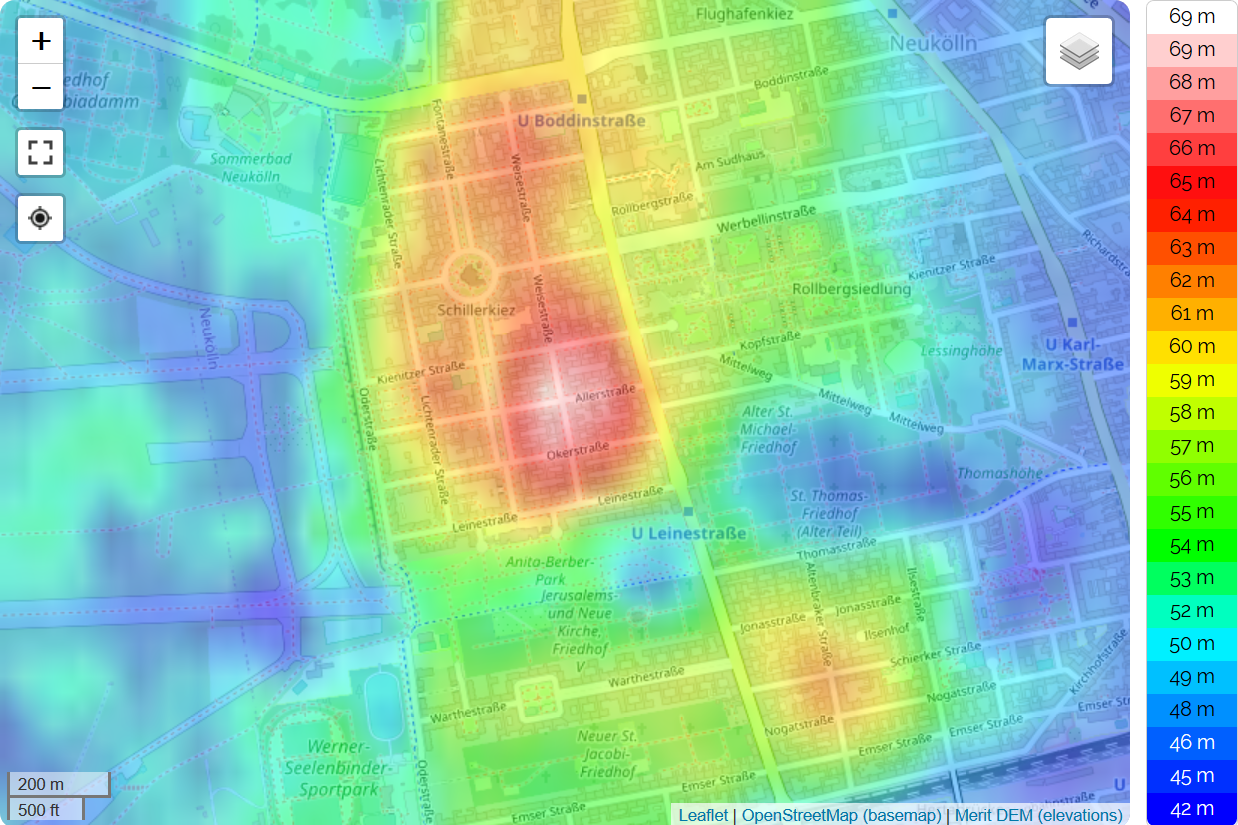 Quelle: https://de-de.topographic-map.com/maps/50fq/Neuk%C3%B6lln/ Höhenkarte Berlin-Neukölln (Quelle: topographic-map.com