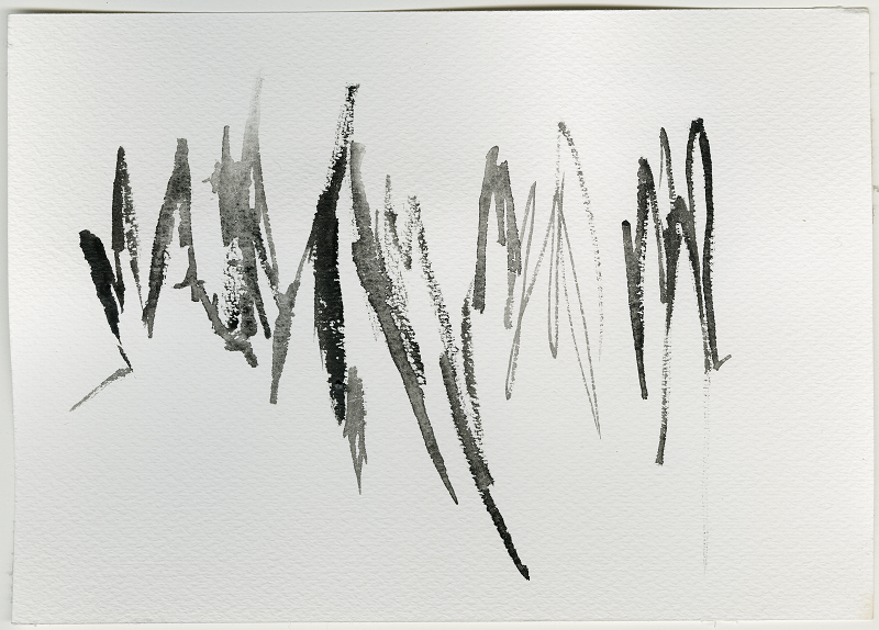 2018-01-31_ibo_gespraech-abstrakt, sketch, 17 × 24 cm (Kirsten Kötter)