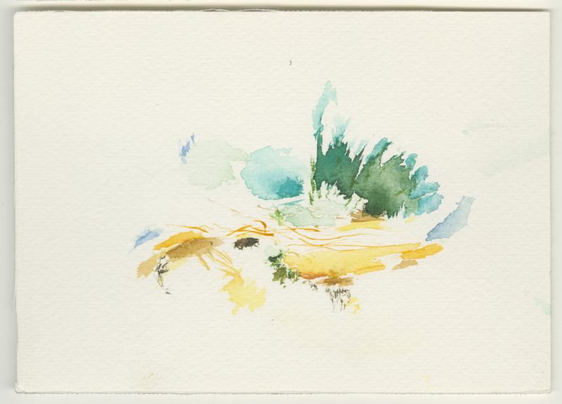 2003_see-boden-wald, watercolour, 12 × 17 cm (Kirsten Kötter)
