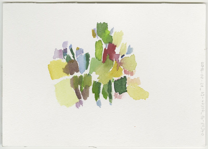 2016-08-21_39-47306_16-80340_cucco, on a mountain (Cucco), Pietrapaola (Italy, Calabria), watercolour, 12 &times; 17 cm (Kirsten Kötter)