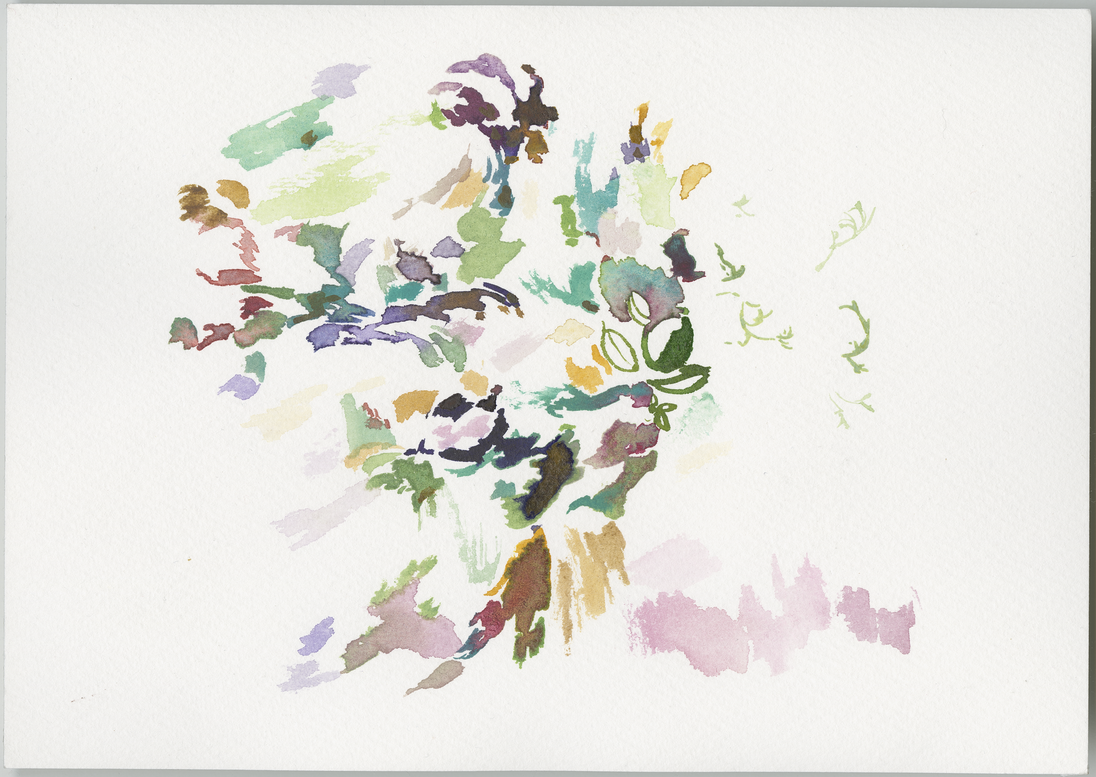 2017-06-18_kevo-area-ohne-rentier, watercolour, 17 × 24 cm (Kirsten Kötter)