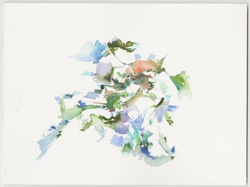 2018-10-11_irl-glengariff-insel, watercolour, 24 &times; 32 cm (Kirsten Kötter)