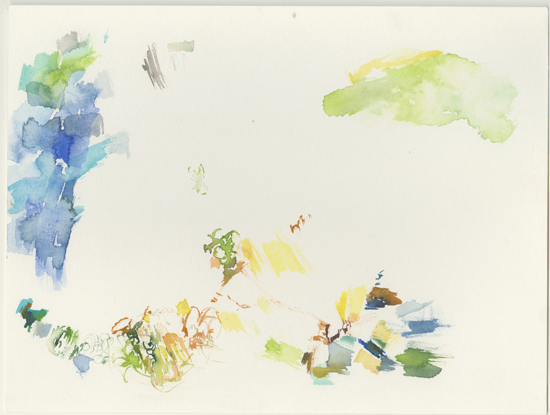 2020-06-24_feld_eisenstrasse-sound-voegel, watercolour, 24 &times; 32 cm (Kirsten Kötter)