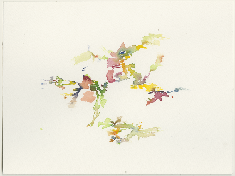 2020-10-28_roter-weg-wiese-allee, watercolour, 24 &times; 32 cm (Kirsten Kötter)