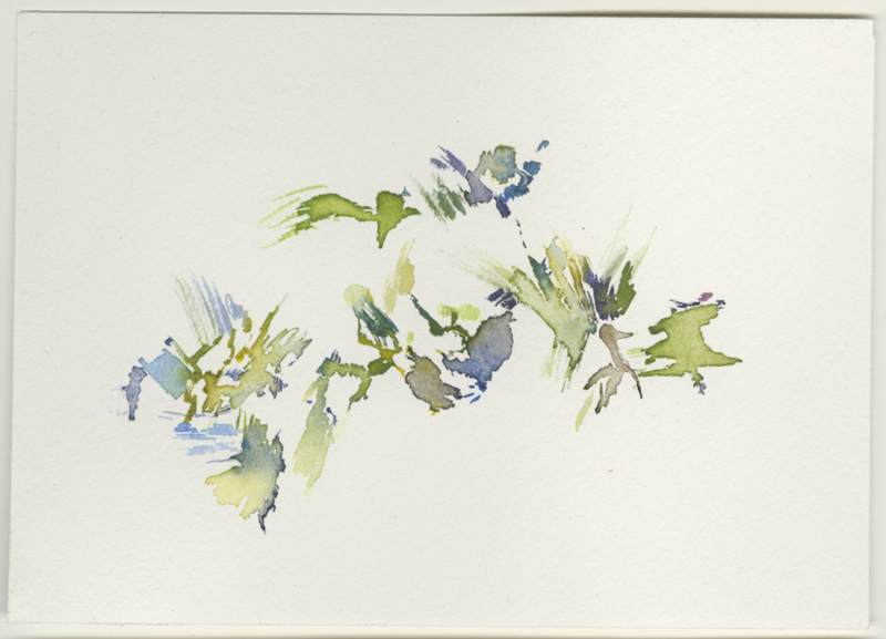 2022-01-01_budenheim-rhein-dschungel-weg, watercolour, 12 &times; 17 cm (Kirsten Kötter)